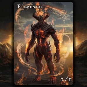 Elemental MTG Token x3 , Painted
