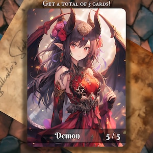 DEMON MTG TOKEN x3 , Anime