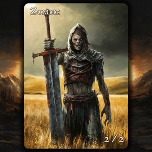 Zombie MTG Token x3 , Painted