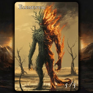 Elemental MTG Token x3 , Painted