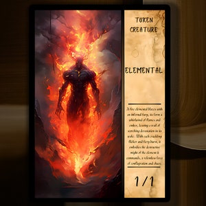 Elemental MTG Token x3 Description