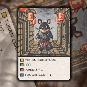 2x Rat MTG Token: Retro Pixel Art