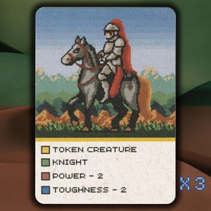 Knight MTG Token x3 Retro