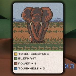 Elephant MTG Token x3 Retro