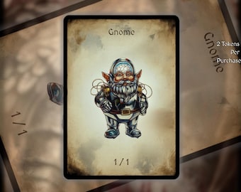 2x Gnome MTG Token: Minimalist Art