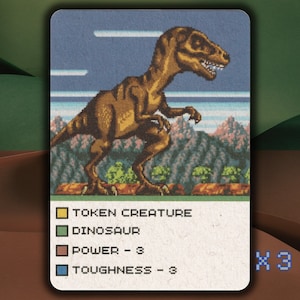 Dinosaur MTG Token x3 Retro