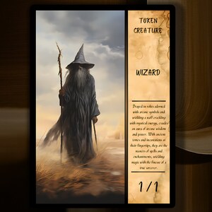 Wizard MTG Token x3 Description