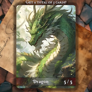 DRAGON MTG TOKEN x3 , Anime