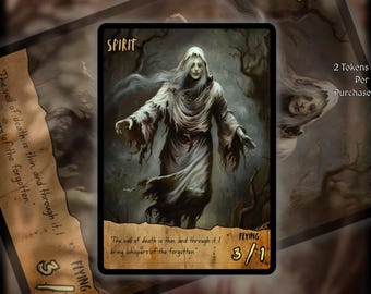 2x Spirit MTG Token: Old Scroll Art