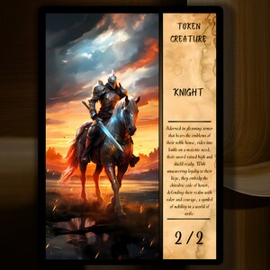 Knight MTG Token x3 Description