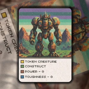 2x Construct MTG Token: Retro Pixel Art