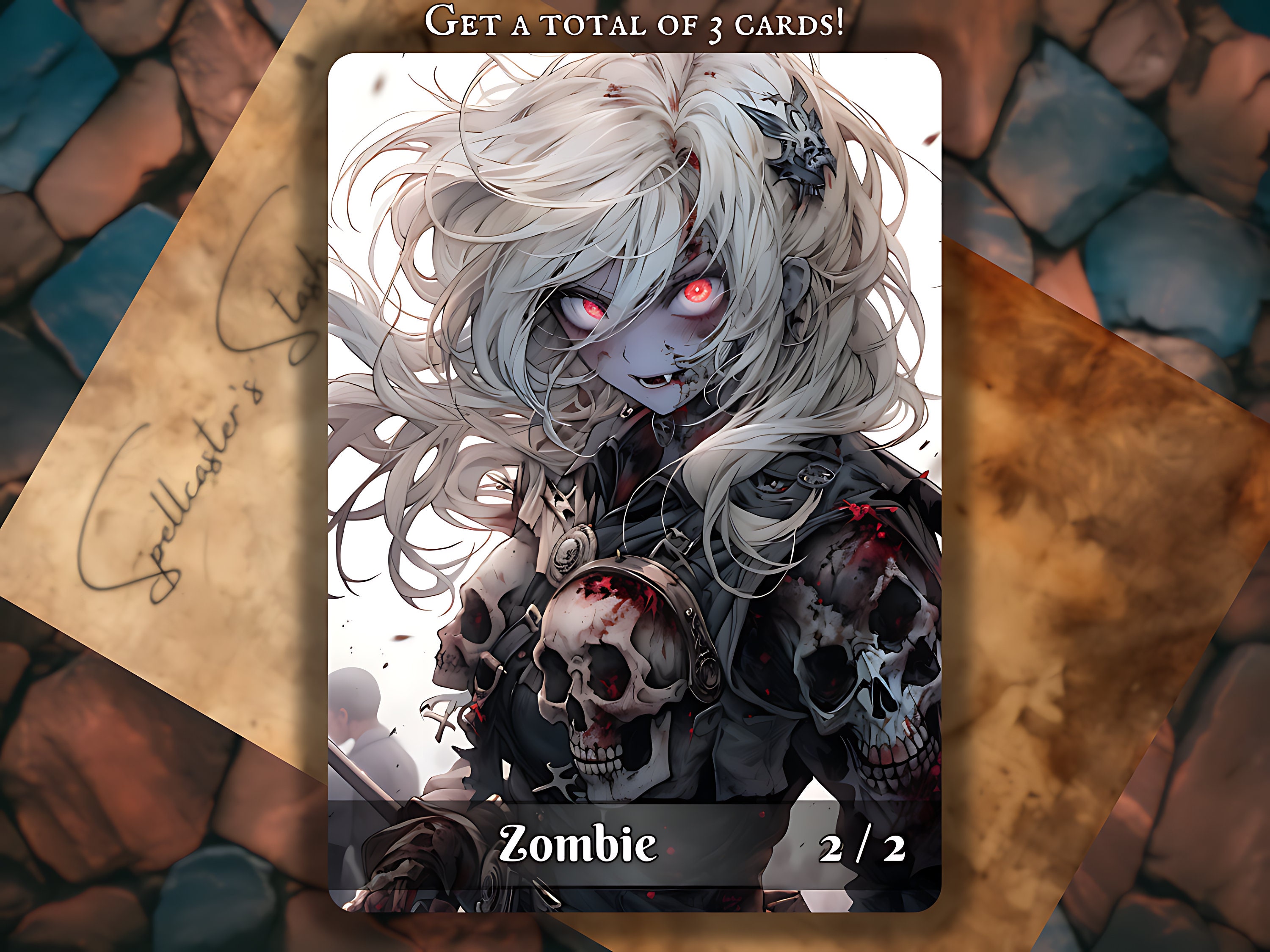 ZOMBIE MTG TOKEN X3 , Anime - Etsy