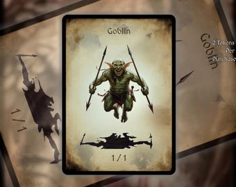2x Goblin MTG Token: Minimalist Art