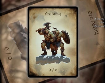 2x Orc Army MTG Token: Minimalist Art