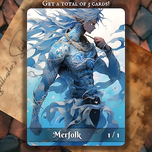 MERFOLK MTG TOKEN x3 , Anime