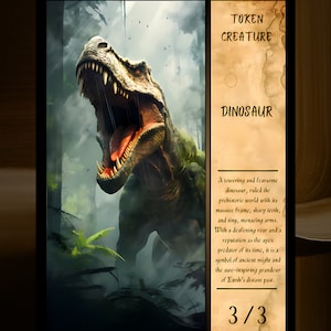 Dinosaur MTG Token x3 Description