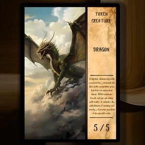 Dragon MTG Token x3 Description