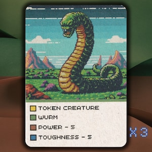 Wurm MTG Token x3 Retro