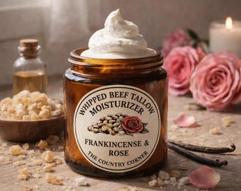 Rindertalg Feuchtigkeitscreme - Frankincense und Rose