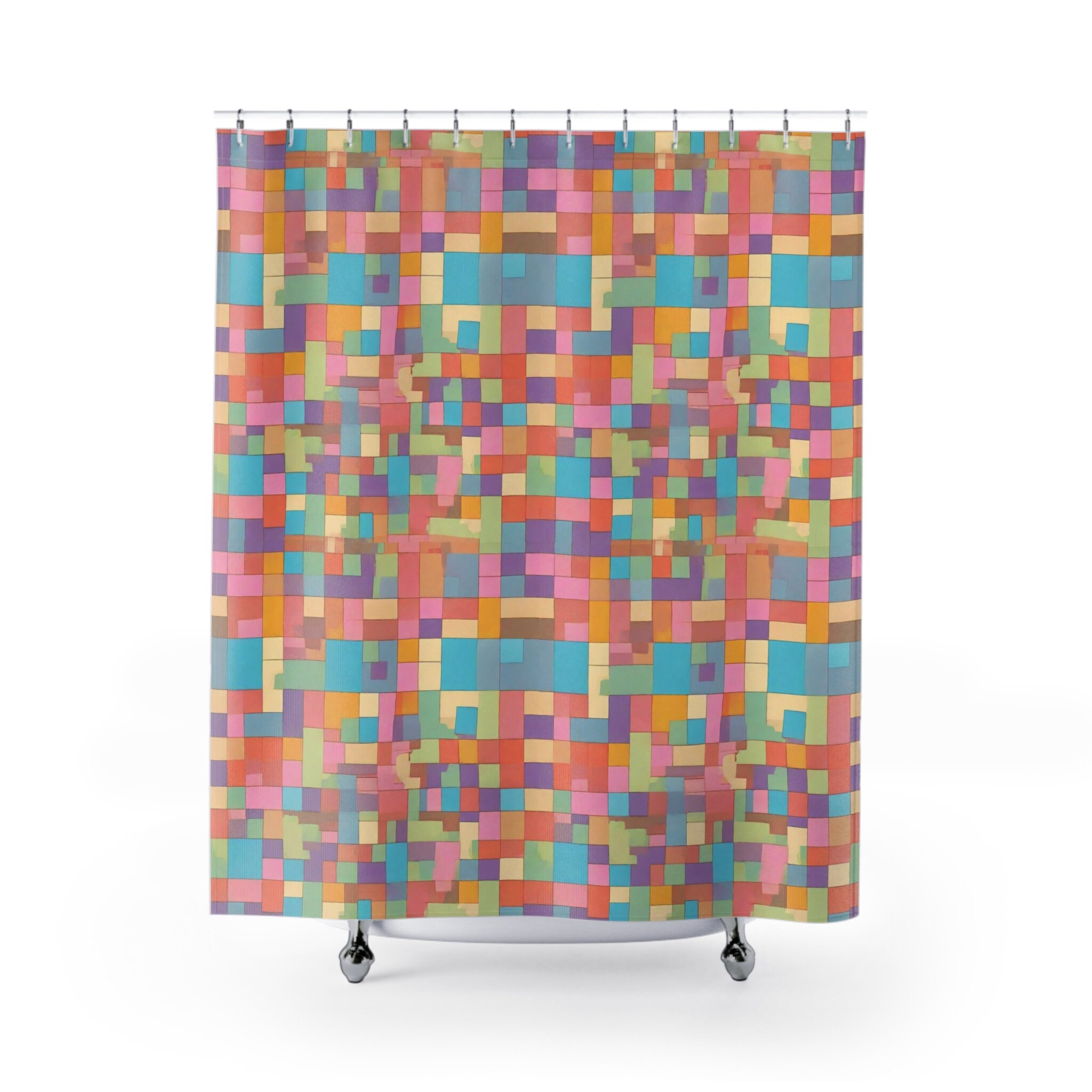 Retro Shower Curtains, Retro Bath Curtain, Groovy Shower Curtain ...