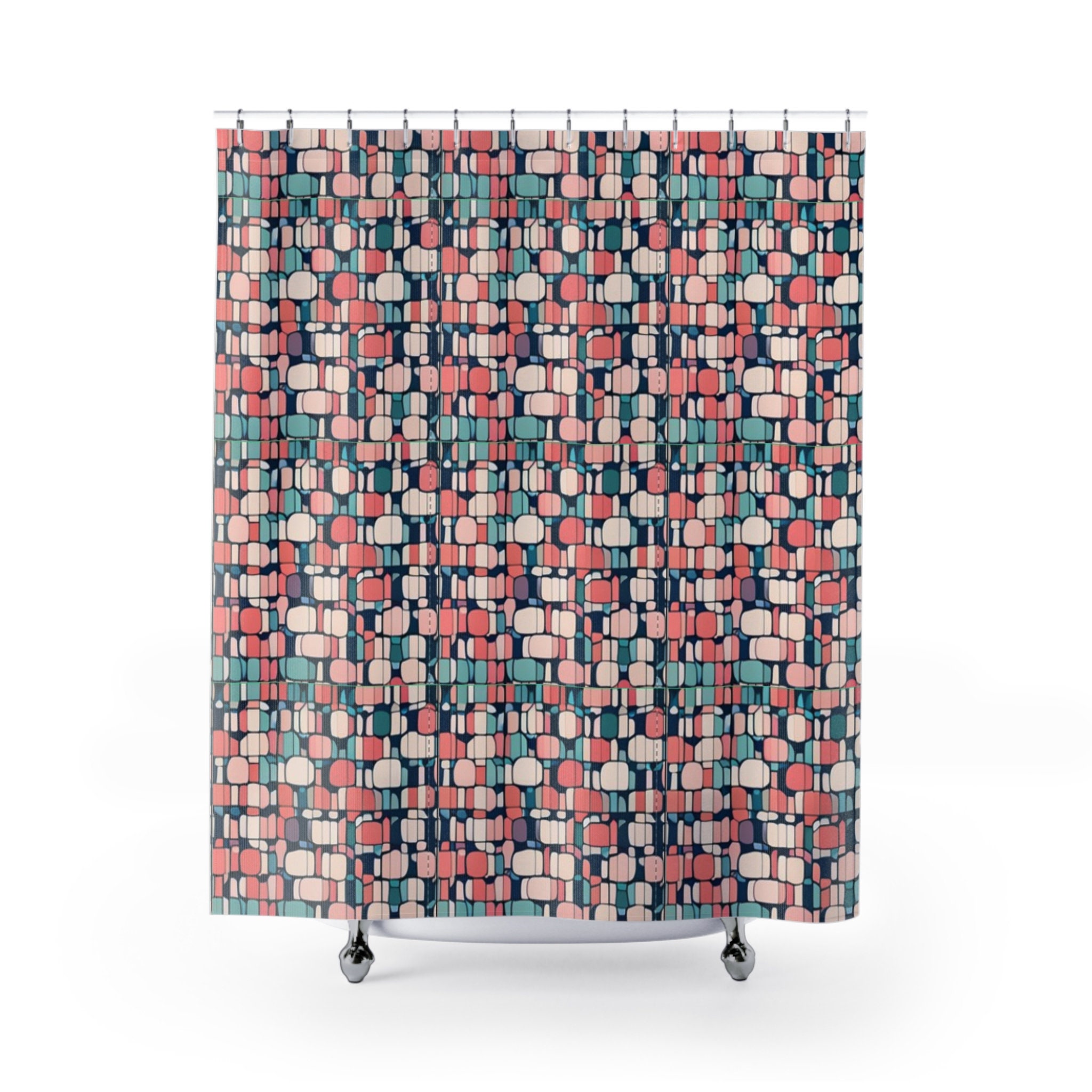 Retro Shower Curtains, Retro Bath Curtain, Groovy Shower Curtain ...