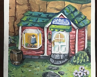 Able Sister's - One-of-a-Kind Gouache Painting