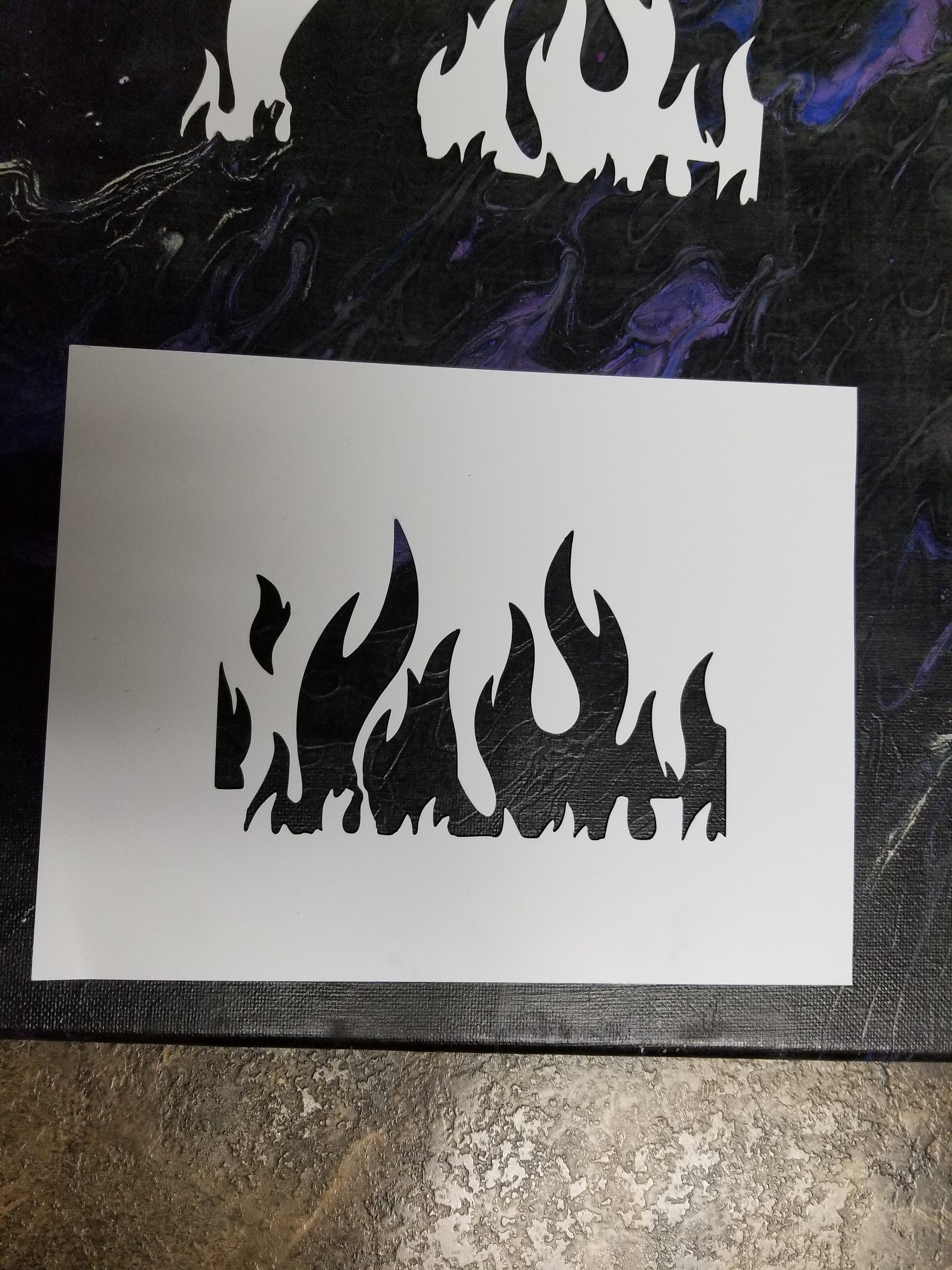 Wiser's Fire & Flame Airbrush Tattoo Pro Stencil Series 2