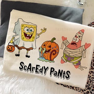 Halloween PNG, Spooky Ghost, Sponge Bob PNG, Sponge Bob Square Pants, Patrick Svg, Sponge Bob, Instant Download