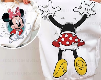 Bundle Retro Minnie und Freunde Png, Minnie Sublimation Design, Familienurlaub Png, Familienreise Png, sofort Download
