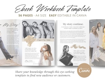 ebook template for coaches, course creator ebook workbook template canva, lead magnet template, workbook template, coaching canva ebook