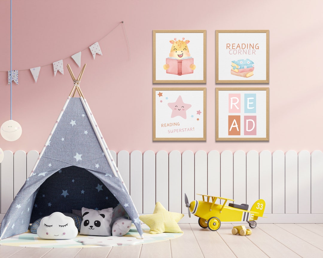 Kids Reading Corner Wall Art - Etsy