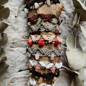 Beautiful macrame bracelet with gemstones