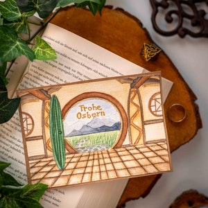 Herr der Ringe-/Hobbitkarte mit Bilbos Hobbithaus, mit Personalisierung
