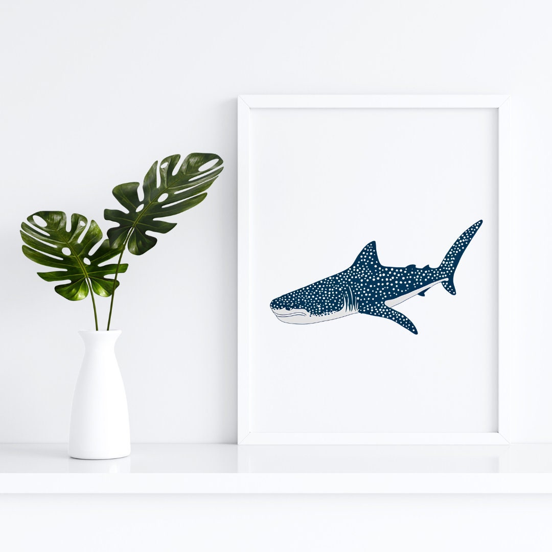 Whale Shark Wall Art Bedroom Art & Artwork Wall Artwork Etsy