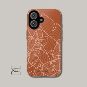 Banana Leaves Phone Case Rusty Tropical Leaves Phone Cover for iPhone 16 15 14 13 12 SE Max Pro, Samsung Galaxy S24 S23 S22 Gift Plant Lover