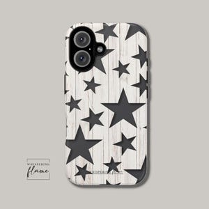 Bold Stars Phone Case, Cute Aesthetic Phone Cover, Retro Y2K Space Cover for iPhone 16 15 14 13 12 11 Pro Max Plus Galaxy S24,Gift for Her