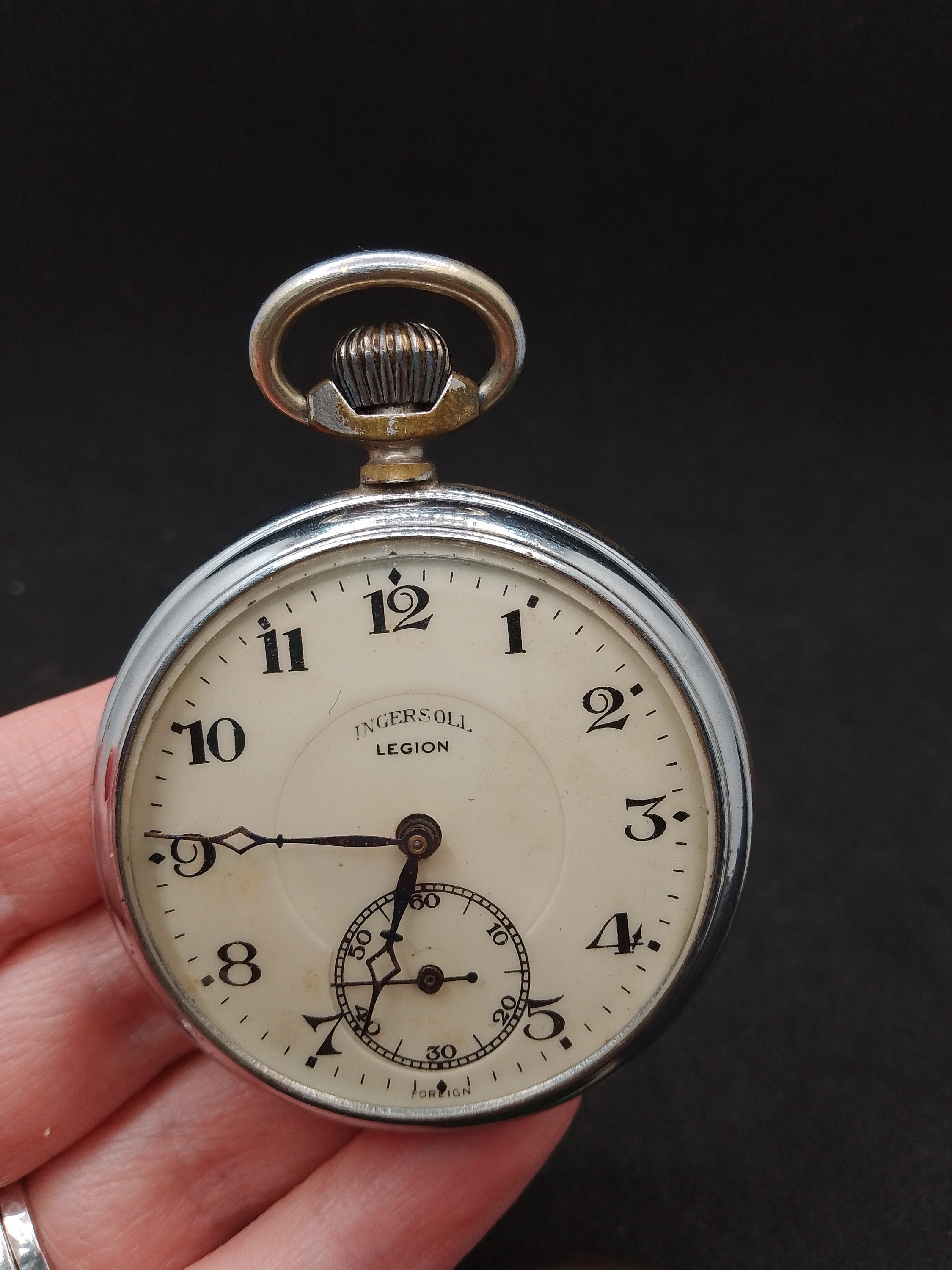 Ingersoll Legion Pocket Watch 1930s and Hanto Watch Case Etsy