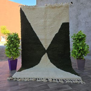 Moroccan rug green - Handmade rug - Moroccan berber rug - Beni ourain rug - Morocco rug - Moroccan area rug - Custom green rug - Wool rug