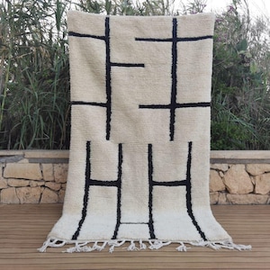 Teppich für Wohnzimmer, Berber Teppich 200x300, Berber Teppich 200x300, Berberteppich, Beni Ourain Teppich