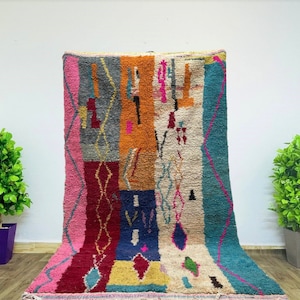 Moroccan area rug - Morocco rug - Berber rug - wool rug - Amazing Moroccan rug - Handmade Custom rug - Boujaad rug - Moroccan berber rug