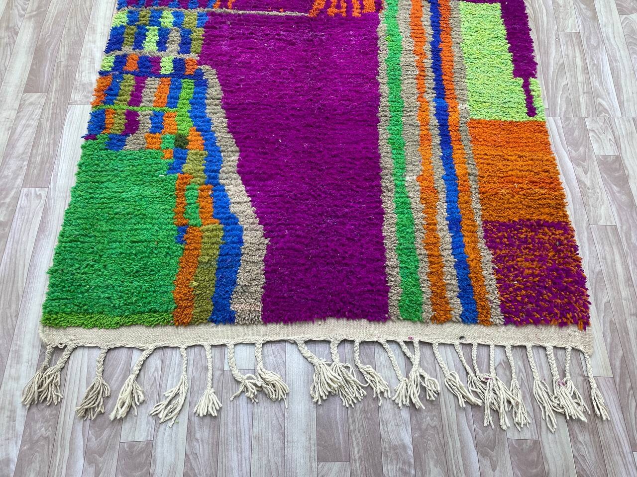 Green Rug for Bedroom, Colorful Rug Multicolor, Berber Rug Green