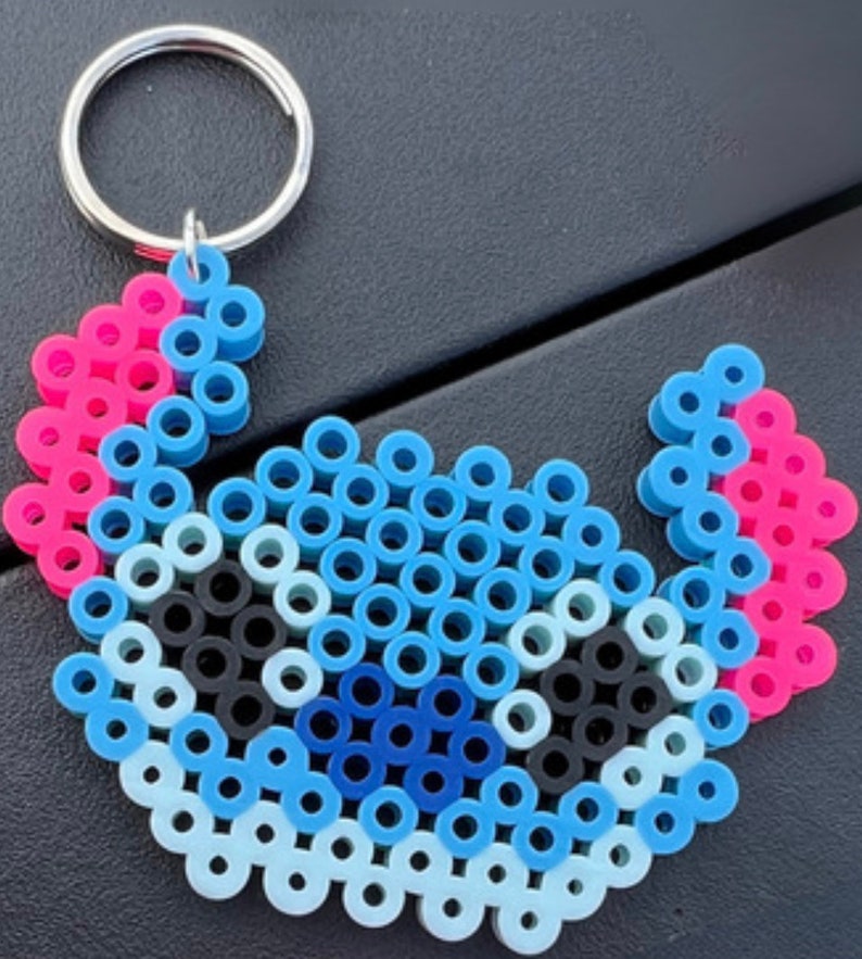 Perler Beads Stitch and Angel Keychains Etsy