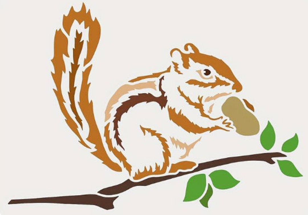 Squirrel Stencil - Etsy