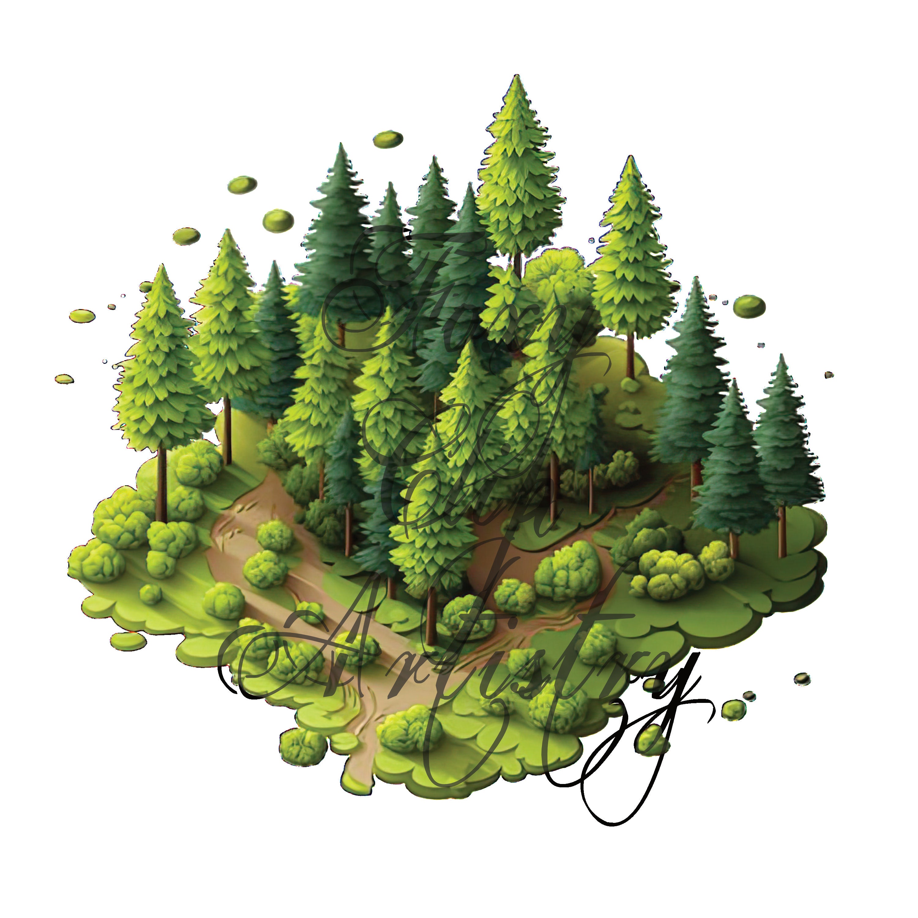 8 Isometric Forest Clipart Bundle High Quality Forest Woods PNG Clipart ...