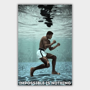 Póster de Muhammad Ali, arte de madera MDF premium, decoración de pared, decoración de habitación, póster de boxeo
