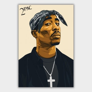 2PAC Tupac Poster Premium MDF Wood Art Poster Wall Decor Room Decor Garage Decor