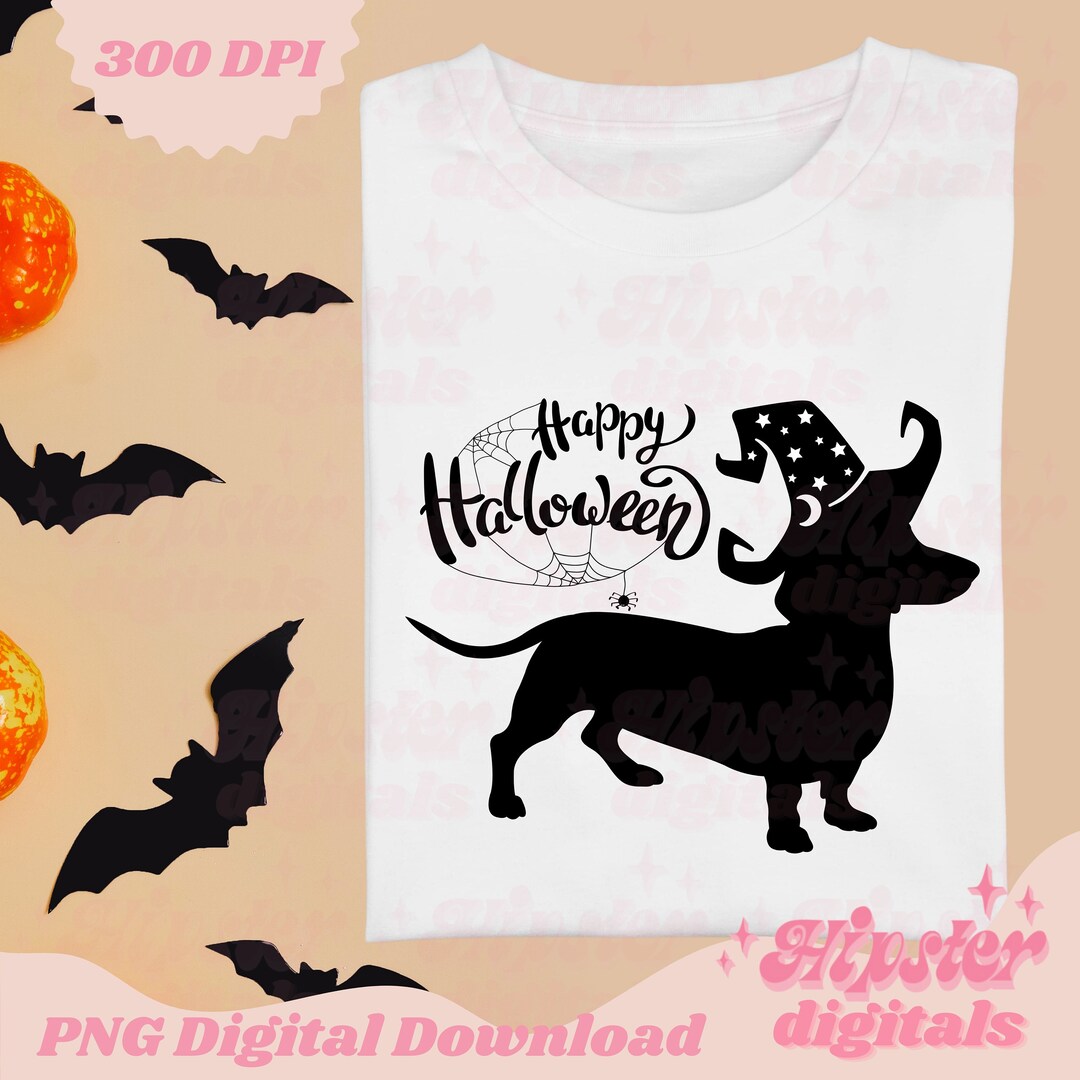 Dachshund Halloween PNG | Weenie Dog Png, Halloween Digital Download ...