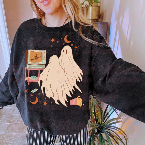Ghost PNG, Halloween png, Scary Movie Witchy png, Spooky Season png, halloween digital download, celestial retro png, vintage ghosts png