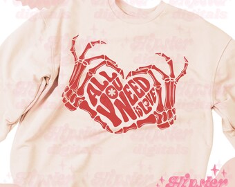 All You Need Is Love PNG, skeleton heart Valentine png, Valentine's Day Png Sublimation Digital Design Download, lover tshirt png design