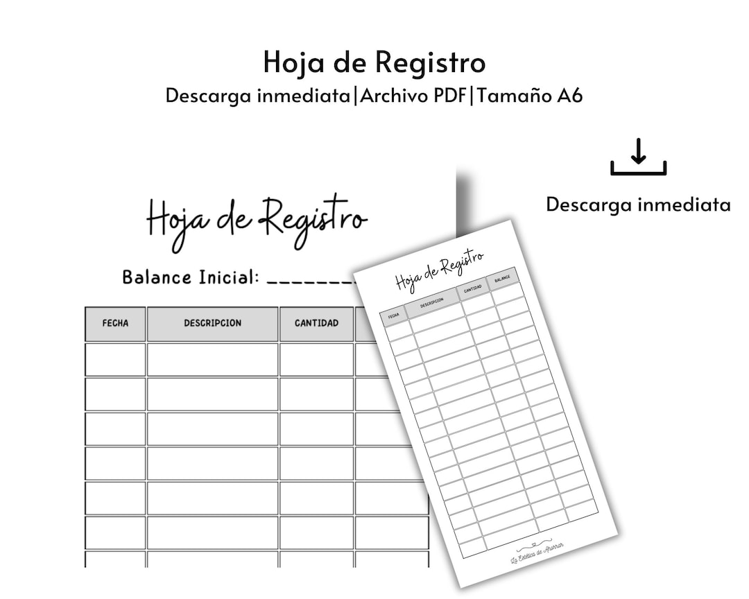 Register Sheet.pdf Registration Sheet - Etsy